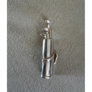golf club and bag Sterling silver pin brooch jewelry solid 925 vintage jewelry